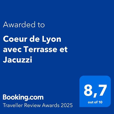 Appartement Coeur de Lyon avec Terrasse et Jacuzzi Extérieur photo